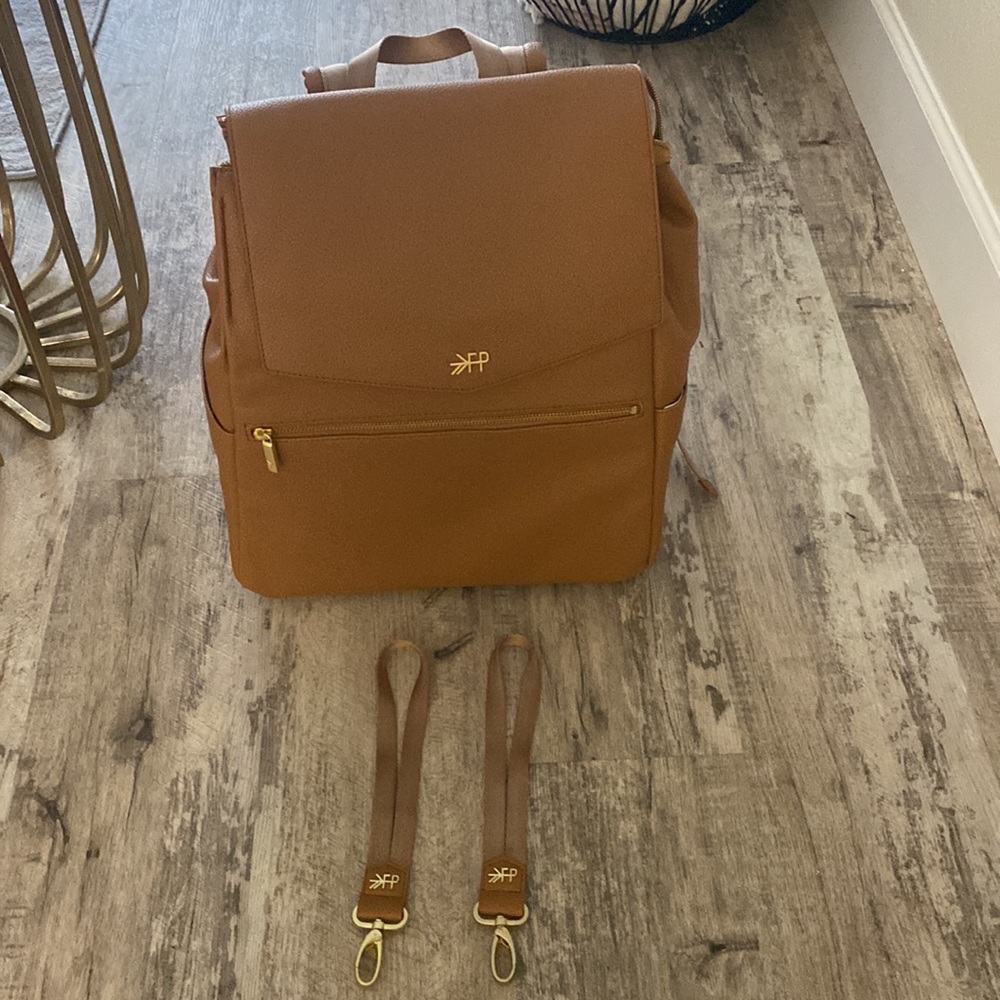 Freshly Picked butterscotch diaper bag 2 and stroller clips